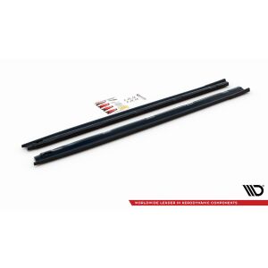 Maxton Design Seitenschweller Ansatz für Peugeot 208 Mk2 schwarz Hochglanz