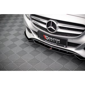 Maxton Design Front Ansatz für Mercedes-Benz C W205 schwarz Hochglanz