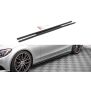 Maxton Design Seitenschweller Ansatz für Mercedes-Benz C W205 schwarz Hochglanz