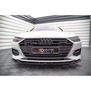 Maxton Design Front Ansatz V.1 / V1 für Audi A7 C8 schwarz Hochglanz
