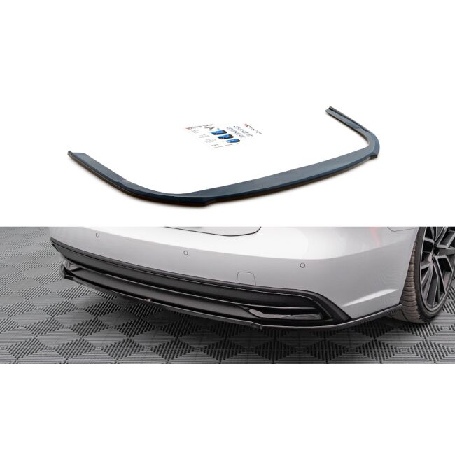 Maxton Design Mittlerer Heckdiffusor Ansatz für Audi A7 C8 schwarz Hochglanz