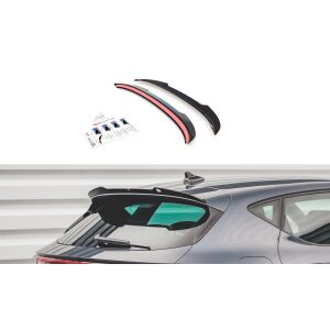 Maxton Design Spoiler CAP für Seat Leon FR Hatchback Mk4 schwarz Hochglanz