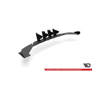 Maxton Design Robuste Racing Heckdiffusor Ansatz +Flaps für Seat Leon FR Hatchback Mk4 schwarz Hochglanz