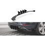 Maxton Design Robuste Racing Heckdiffusor Ansatz +Flaps für Seat Leon FR Hatchback Mk4 schwarz Hochglanz