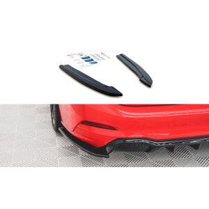 Maxton Design Heck Ansatz Flaps Diffusor V.3 / V3 für Ford Focus ST-Line Kombi Mk4 schwarz Hochglanz