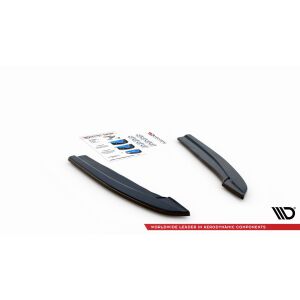 Maxton Design Heck Ansatz Flaps Diffusor V.3 / V3 für Ford Focus ST-Line Kombi Mk4 schwarz Hochglanz