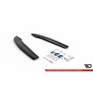 Maxton Design Heck Ansatz Flaps Diffusor V.3 / V3 für Ford Focus ST-Line Kombi Mk4 schwarz Hochglanz