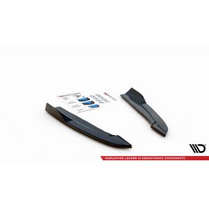 Maxton Design Heck Ansatz Flaps Diffusor V.4 / V4 für Ford Focus ST-Line Kombi Mk4 schwarz Hochglanz