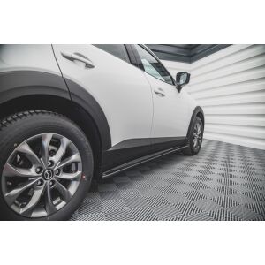 Maxton Design Seitenschweller Ansatz für Mazda CX-3 schwarz Hochglanz