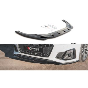 Maxton Design Front Ansatz V.1 / V1 für Audi S5 / A5 S-Line F5 Facelift schwarz Hochglanz