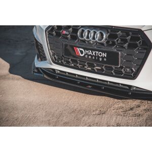 Maxton Design Front Ansatz V.1 / V1 für Audi S5 / A5 S-Line F5 Facelift schwarz Hochglanz