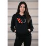 Maxton Design Womens Black Hoodie