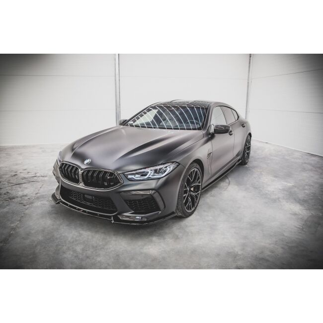 Maxton Design Front Ansatz V.3 / V3 für BMW M8 Gran Coupe F93 schwarz Hochglanz