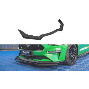 Maxton Design Street Pro Front Ansatz für V.1 / V1 für  + Flaps Ford Mustang GT Mk6 Facelift schwarz Hochglanz