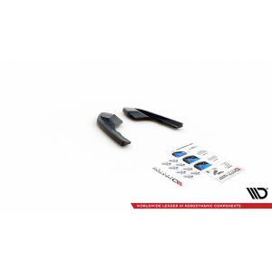 Maxton Design Heck Ansatz Flaps Diffusor V.1 / V1 für Volkswagen Golf R Mk8 schwarz Hochglanz