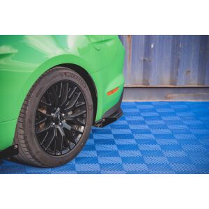 Maxton Design Street Pro Heck Ansatz Flaps Diffusor V.1 / V1 +Flaps für Ford Mustang GT Mk6 Facelift schwarz Hochglanz