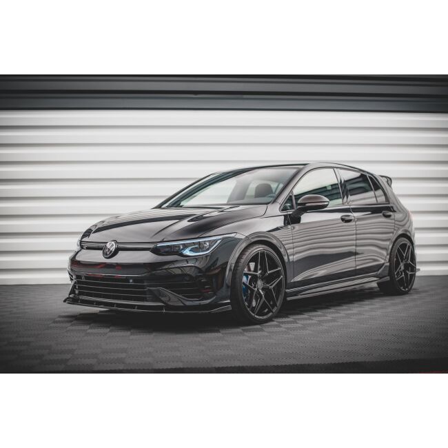 Maxton Design Seitenschweller Ansatz für V.2 / V2 für Volkswagen Golf R Mk8 schwarz Hochglanz