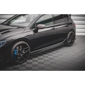 Maxton Design Seitenschweller Ansatz für V.2 / V2 für Volkswagen Golf R Mk8 schwarz Hochglanz