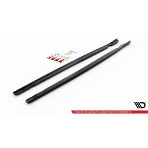 Maxton Design Seitenschweller Ansatz für V.2 / V2 für Volkswagen Golf R Mk8 schwarz Hochglanz