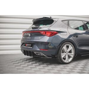 Maxton Design Hintere Seiten Flaps für Seat Leon FR Hatchback Mk4 schwarz Hochglanz
