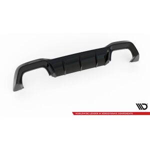 Maxton Design Heckdiffusor Ansatz V.1 / V1 für Volkswagen Golf R Mk8 schwarz Hochglanz