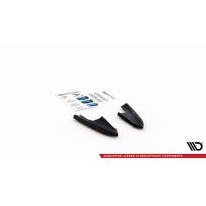 Maxton Design Heck Ansatz Flaps Diffusor V.3 / V3 für Volkswagen Golf R Mk8 schwarz Hochglanz