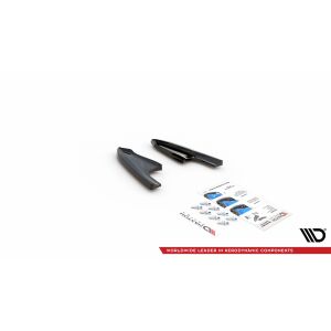 Maxton Design Heck Ansatz Flaps Diffusor V.3 / V3 für Volkswagen Golf R Mk8 schwarz Hochglanz