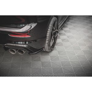 Maxton Design Heck Ansatz Flaps Diffusor V.4 / V4 für Volkswagen Golf R Mk8 Carbon Look