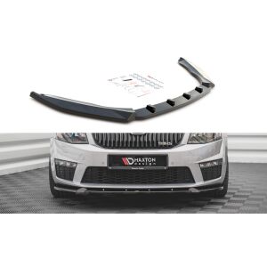 Maxton Design Front Ansatz V.3 / V3 für Skoda Octavia RS Mk3 schwarz Hochglanz