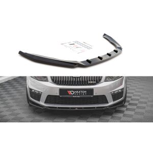 Maxton Design Front Ansatz V.4 / V4 für Skoda Octavia RS Mk3 schwarz Hochglanz