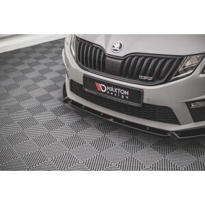 Maxton Design Front Ansatz V.2 / V2 für Skoda Octavia RS Mk3 Facelift schwarz Hochglanz