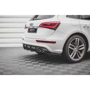 Maxton Design Heck Ansatz Flaps Diffusor für Audi SQ5 Mk1 (8R) schwarz Hochglanz