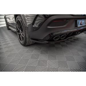 Maxton Design Mittlerer Heckdiffusor Ansatz DTM Look für Mercedes-AMG GLE Coupe C167 schwarz Hochglanz