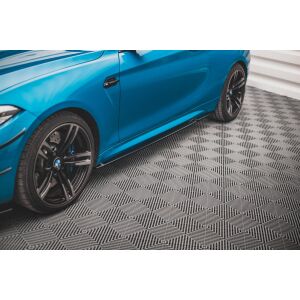 Maxton Design Seitenschweller Ansatz für V.2 / V2 für BMW M2 F87 schwarz Hochglanz