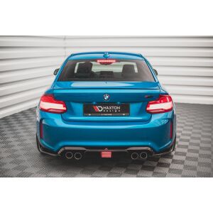 Maxton Design Heckdiffusor Ansatz für BMW M2 F87 schwarz Hochglanz