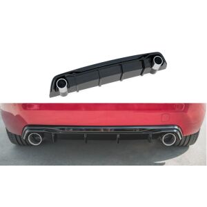Maxton Design Heckdiffusor Ansatz für + Endschalldampfer Sportauspuff Attrappe Peugeot 308 GT Mk2 Facelift