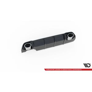 Maxton Design Heckdiffusor Ansatz für + Endschalldampfer Sportauspuff Attrappe Peugeot 308 SW Mk2 Facelift