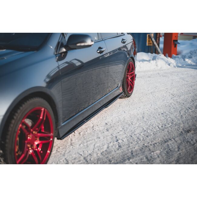Maxton Design Seitenschweller Ansatz für V.2 / V2 für Honda Accord Mk7 Type-S schwarz Hochglanz