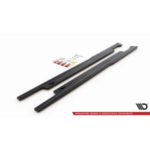 Maxton Design Seitenschweller Ansatz für V.2 / V2 für Honda Accord Mk7 Type-S schwarz Hochglanz