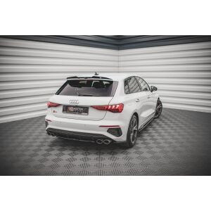 Maxton Design Spoiler CAP V.2 / V2 für Audi RS3 / S3 / A3 S-Line Sportback 8Y schwarz Hochglanz