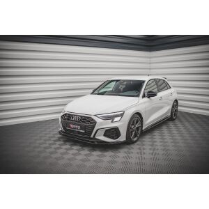 Maxton Design Front Ansatz V.3 / V3 für Audi S3 / A3 S-Line 8Y schwarz Hochglanz