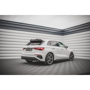 Maxton Design Seitenschweller Ansatz für Audi S3 / A3 S-Line 8Y schwarz Hochglanz