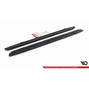 Maxton Design Seitenschweller Ansatz für Audi S3 / A3 S-Line 8Y schwarz Hochglanz