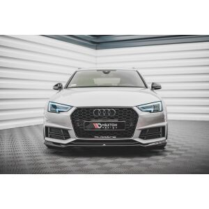Maxton Design Front Ansatz V.4 / V4 für Audi S4 / A4 S-Line B9 schwarz Hochglanz