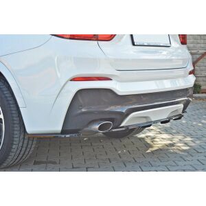 Maxton Design Mittlerer Heckdiffusor Ansatz für BMW X4 M Paket DTM LOOK schwarz Hochglanz