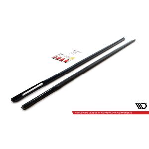 Maxton Design Seitenschweller Ansatz für V.2 / V2 für BMW 3er G20 / G21 M-Paket schwarz Hochglanz