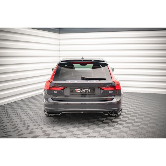 Maxton Design Spoiler CAP für Volvo V90 Mk2 schwarz Hochglanz