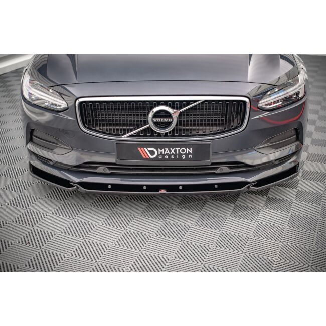 Maxton Design Front Ansatz V.1 / V1 für Volvo V90 Mk2 schwarz Hochglanz
