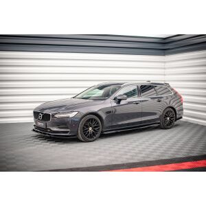 Maxton Design Seitenschweller Ansatz für Volvo V90 Mk2 schwarz Hochglanz