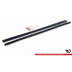 Maxton Design Seitenschweller Ansatz für Volvo V90 Mk2 schwarz Hochglanz